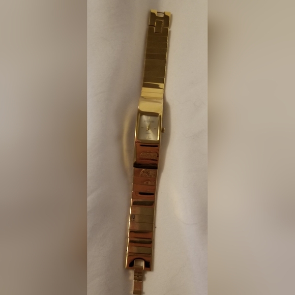 VINTAGE JOAN RIVERS "I HAVE SURVIVED" GOLDEN BRACELET WATCH -NEVER WORN - 7-7.5" - Picture 2 of 5